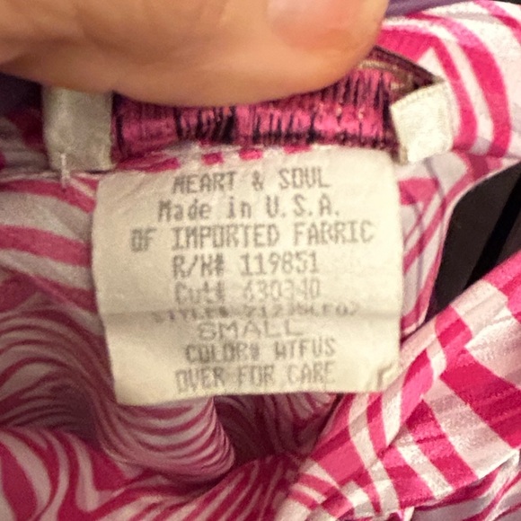 Heart Soul Soulmate Halter pink Zebra imported fabric elastic waist neck tie S - Picture 4 of 5